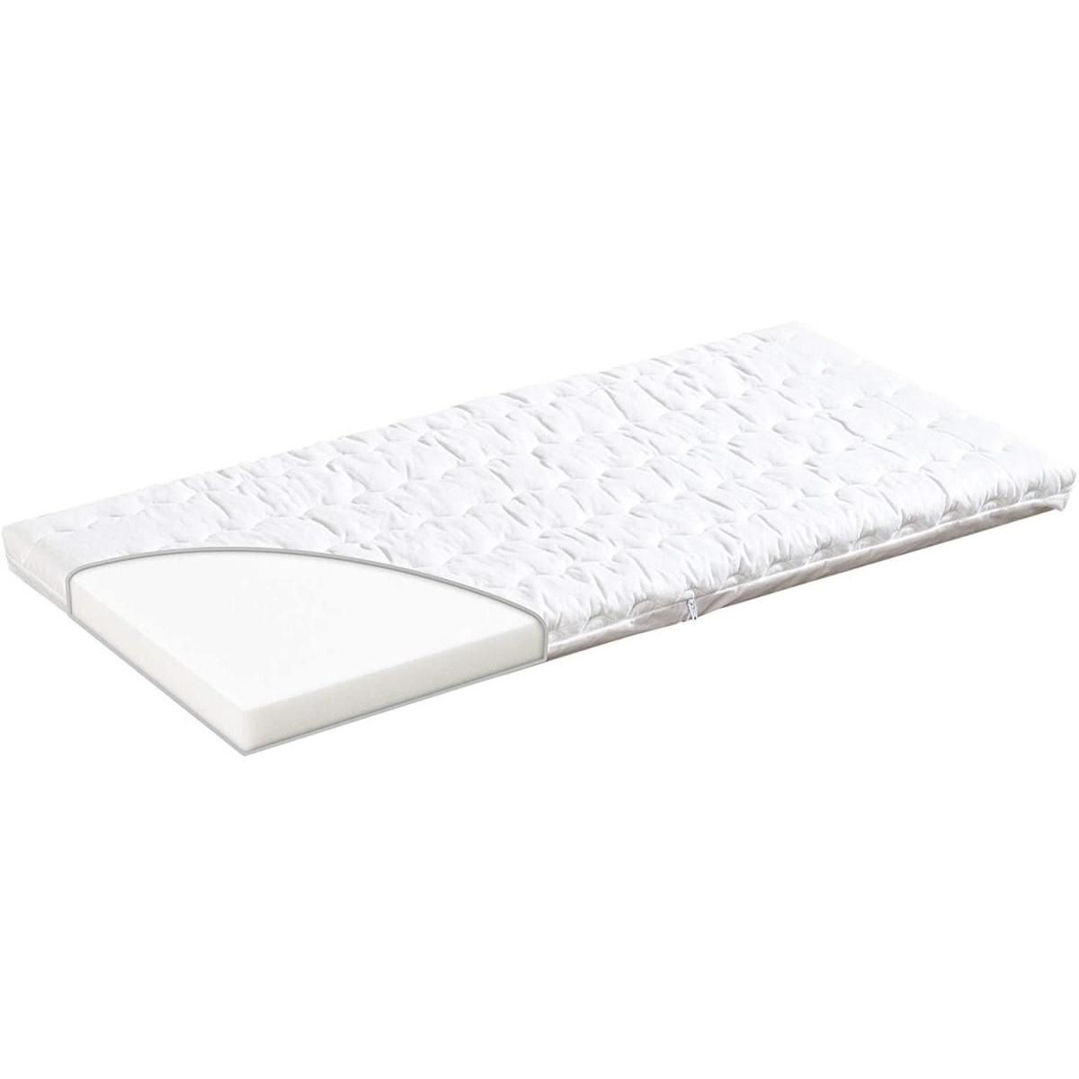 TISSI Lit bois naturel avec matelas 90x40