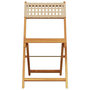 Voir la diapositive 5 : VIDAXL Chaises de bistrot lot de 2 beige bois massif d'acacia et rotin