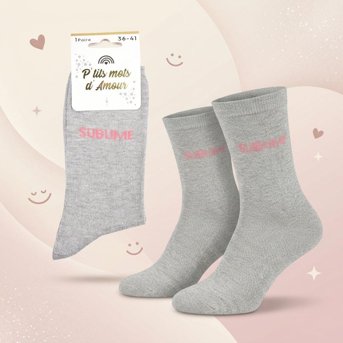 OZABI Chaussettes Femme Lurex Message Humoristique