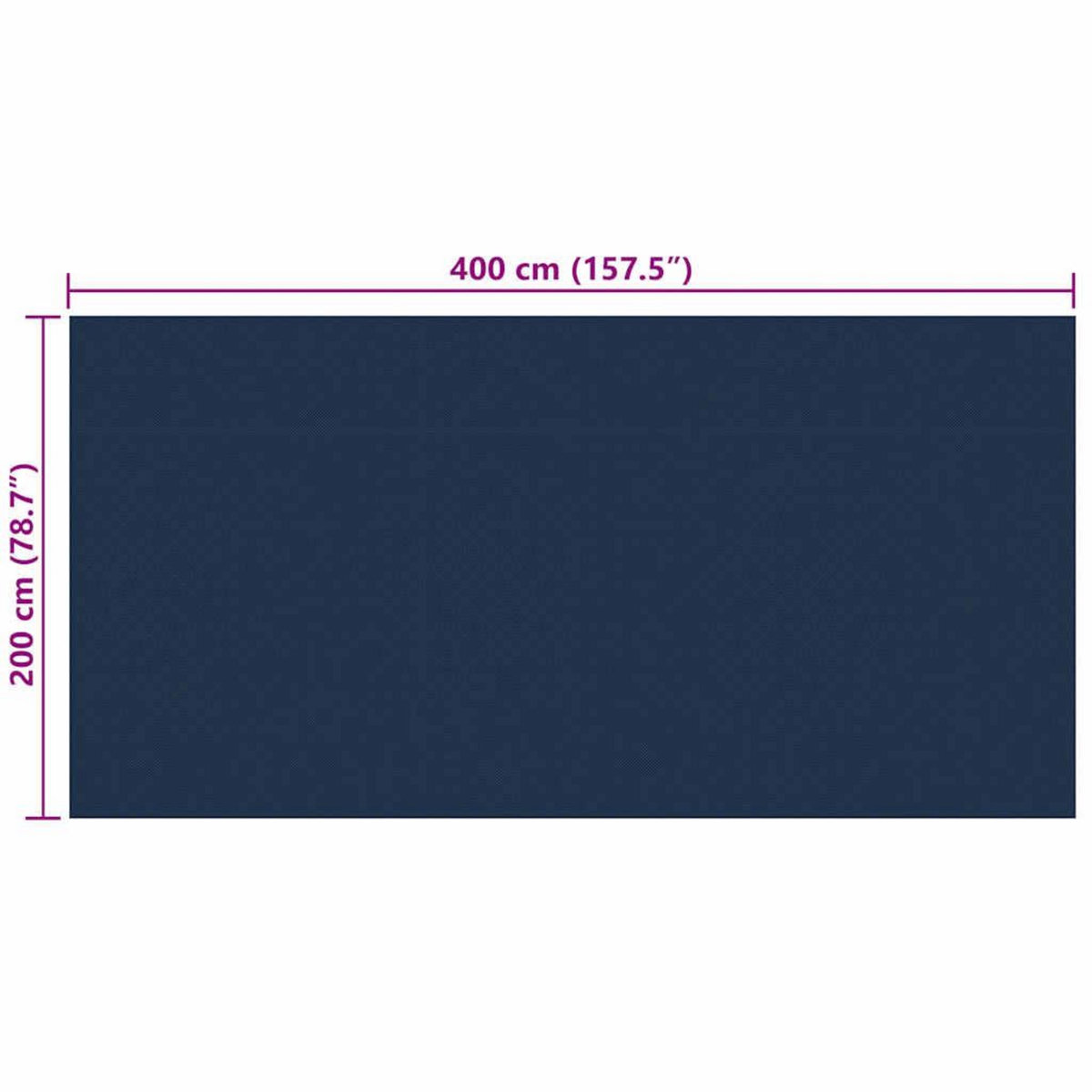 VIDAXL Film solaire de piscine flottant PE 400x200 cm Noir et bleu