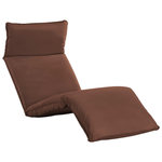 VIDAXL Chaise longue pliable Tissu Oxford Marron
