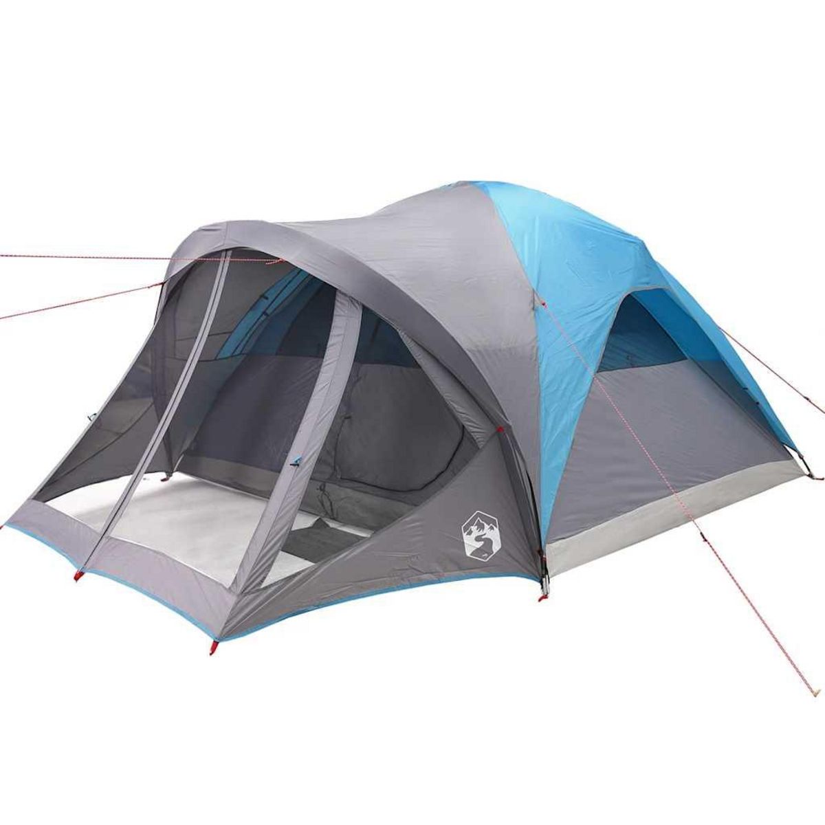 VIDAXL Tente familiale tunnel 6 personnes bleu impermeable