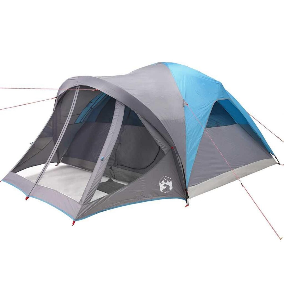 VIDAXL Tente familiale tunnel 6 personnes bleu impermeable