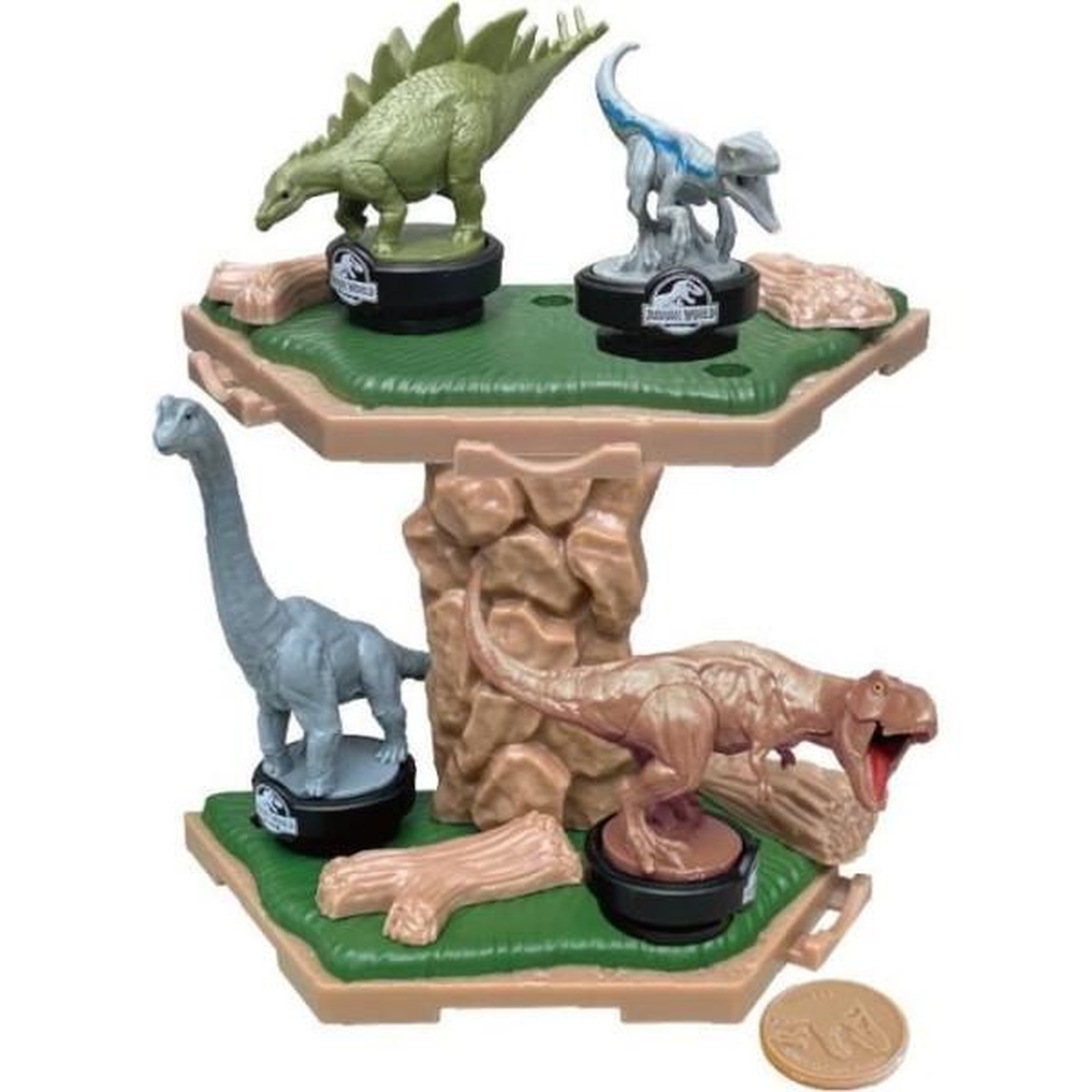 Voir la diapositive 2 : EPOCH Jeu d'Équilibre - EPOCH GAMES - Jurassic World Island Quake - Dinosaures sur Plateforme, Dernier en Place Gagne !