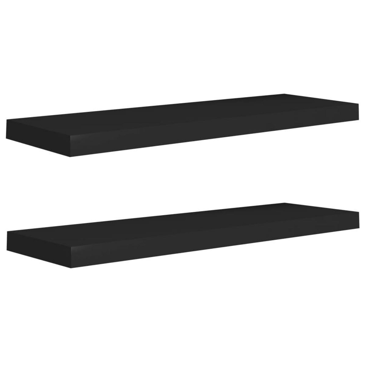 VIDAXL Etageres murales flottantes 2 pcs noir 80x23,5x3,8 cm MDF