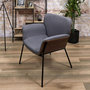 Voir la diapositive 2 : The Home Deco Factory Fauteuil de salon vintage Rjukan - Gris