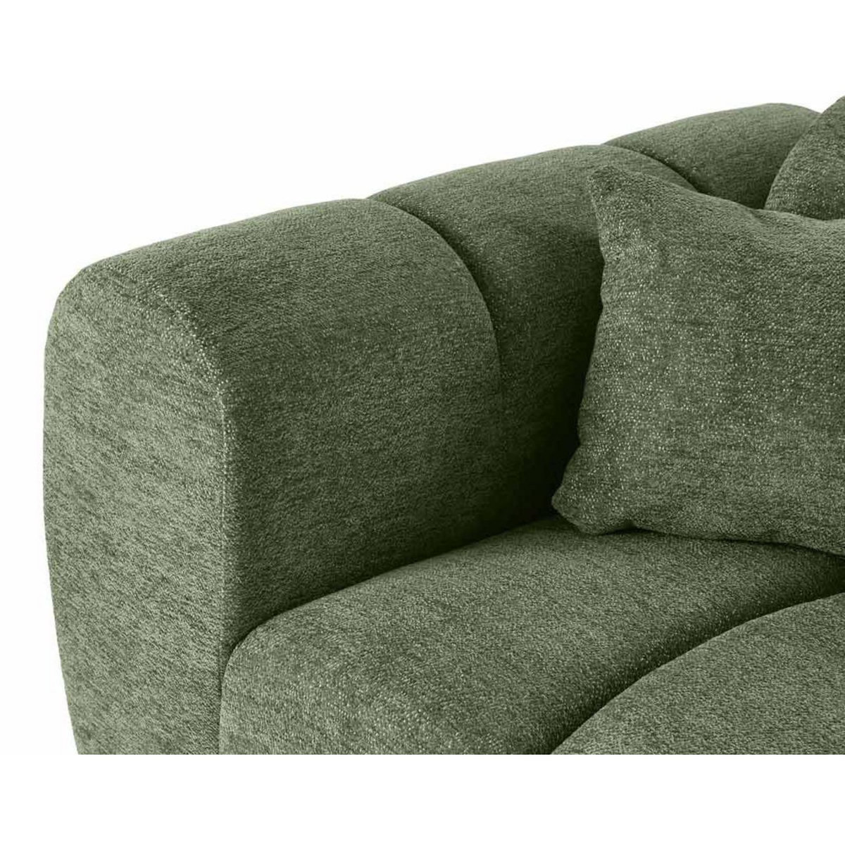 LISA DESIGN Curtis - canapé d'angle droit 4 places en tissu texturé