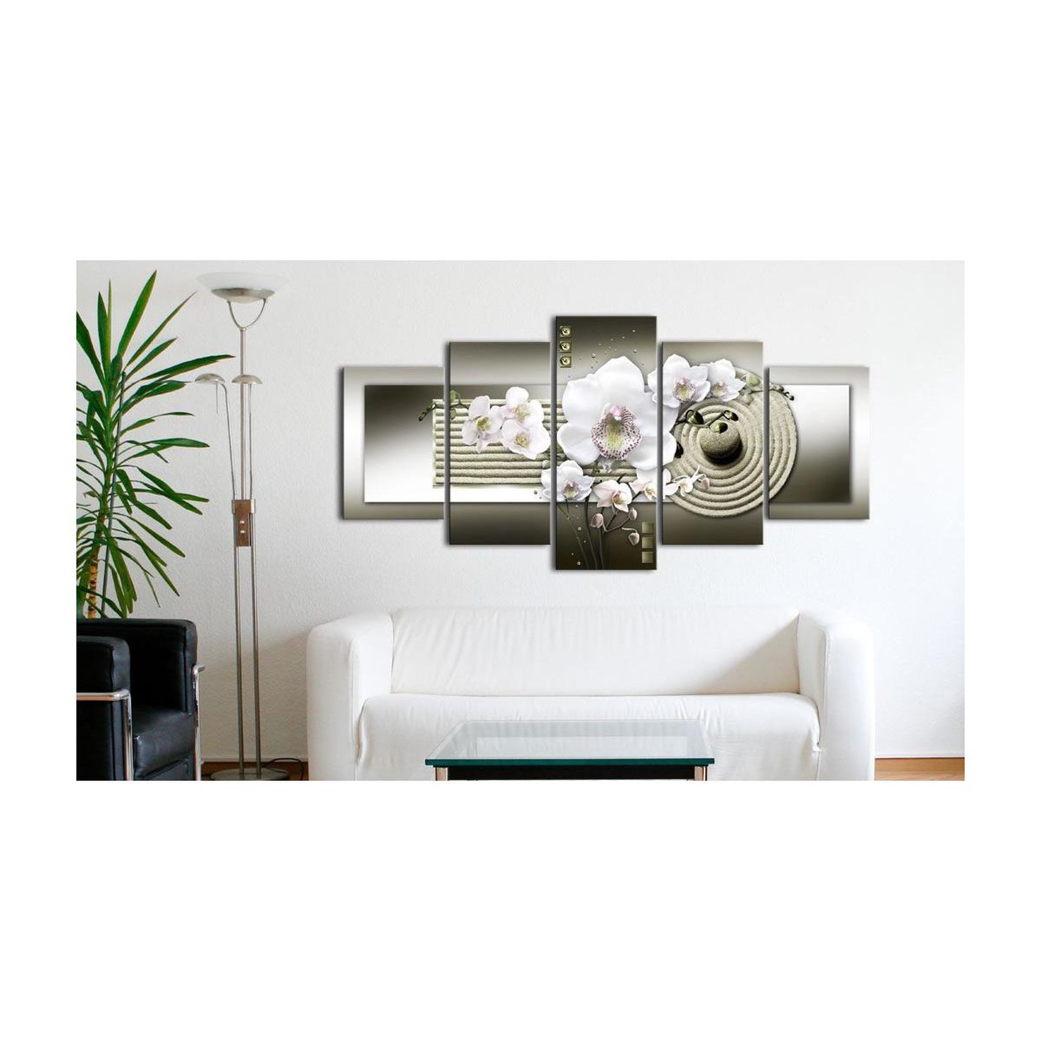 Voir la diapositive 2 : Paris Prix Tableau Imprimé  Orchid & Zen Garden in Grey