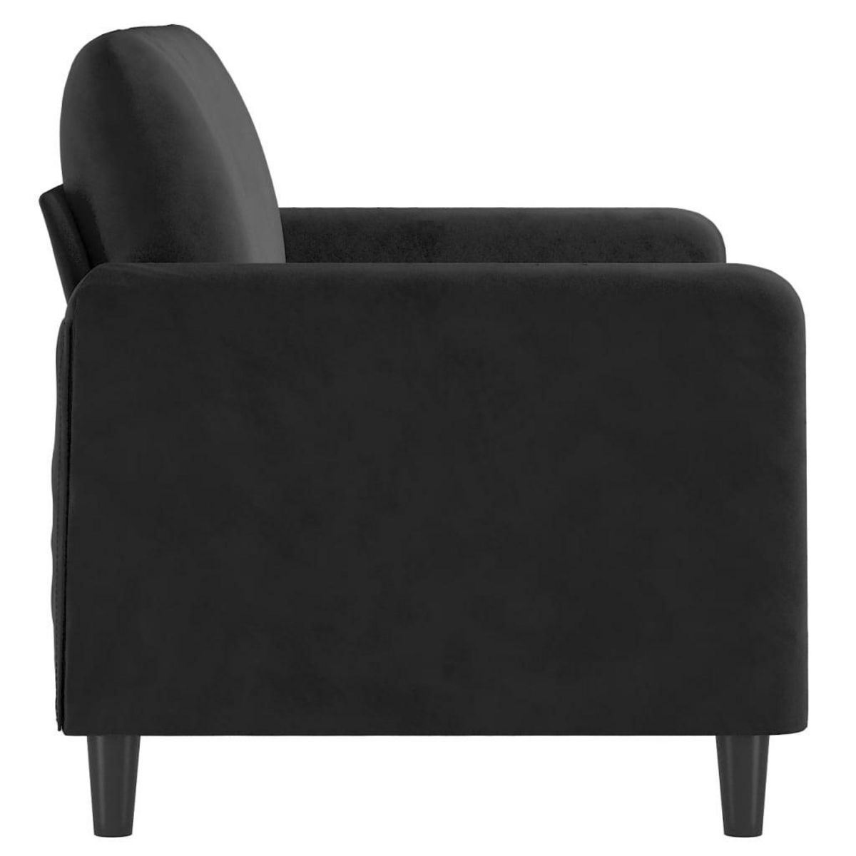 VIDAXL Canape a 2 places Noir 120 cm Velours