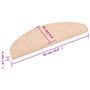 Voir la diapositive 6 : VIDAXL Tapis autoadhesifs de marches 5 pcs Marron 65x21x4cm Aiguillete