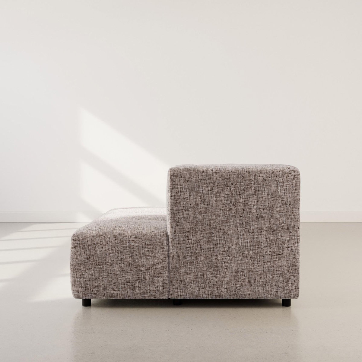 LISA DESIGN Curtis - canapé d'angle droit 4 places avec accoudoir en tissu texturé