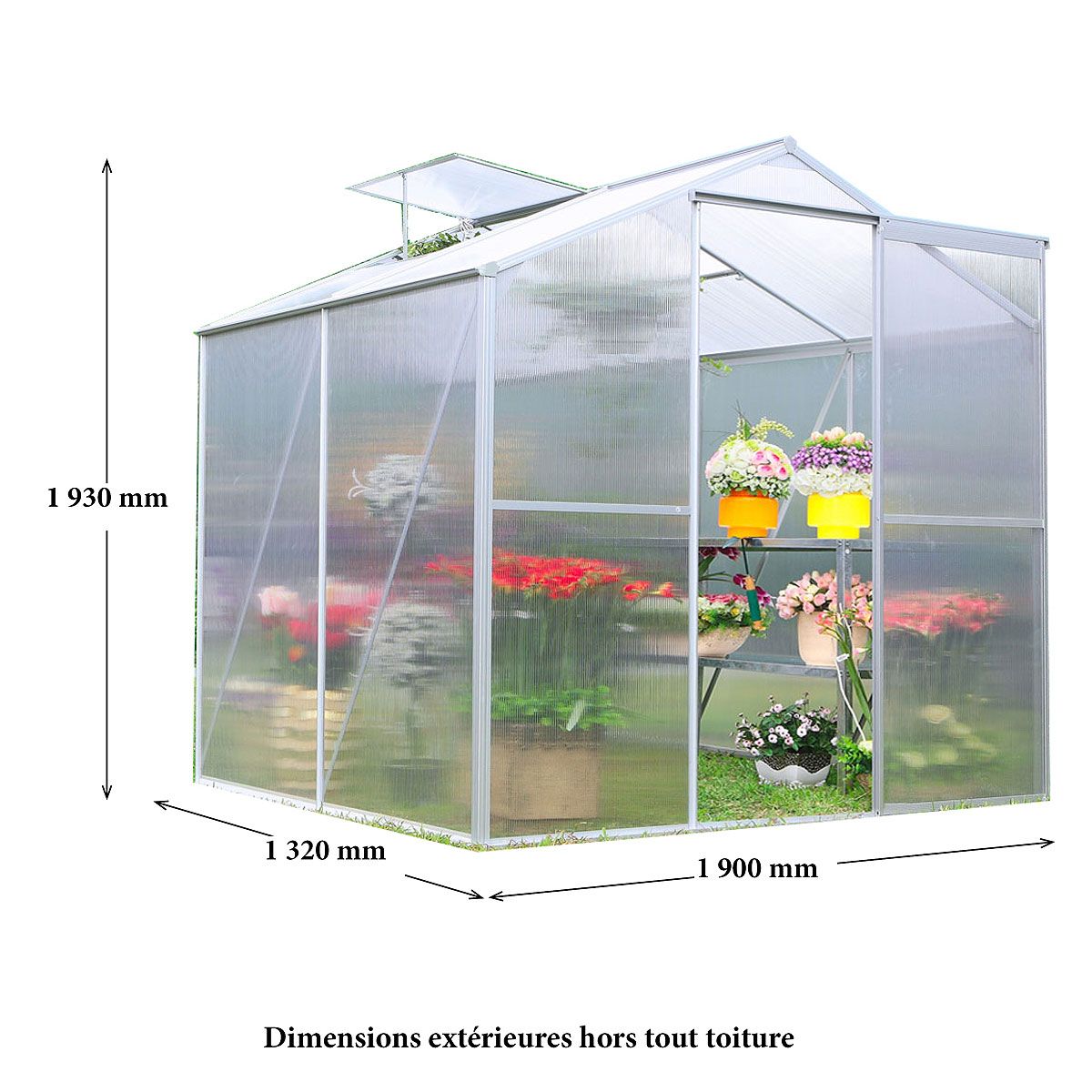 Serre polycarbonate / 2,50 m²