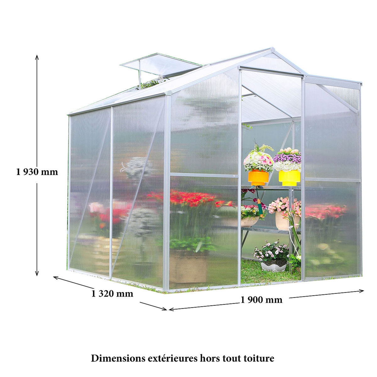 Serre polycarbonate / 2,50 m²