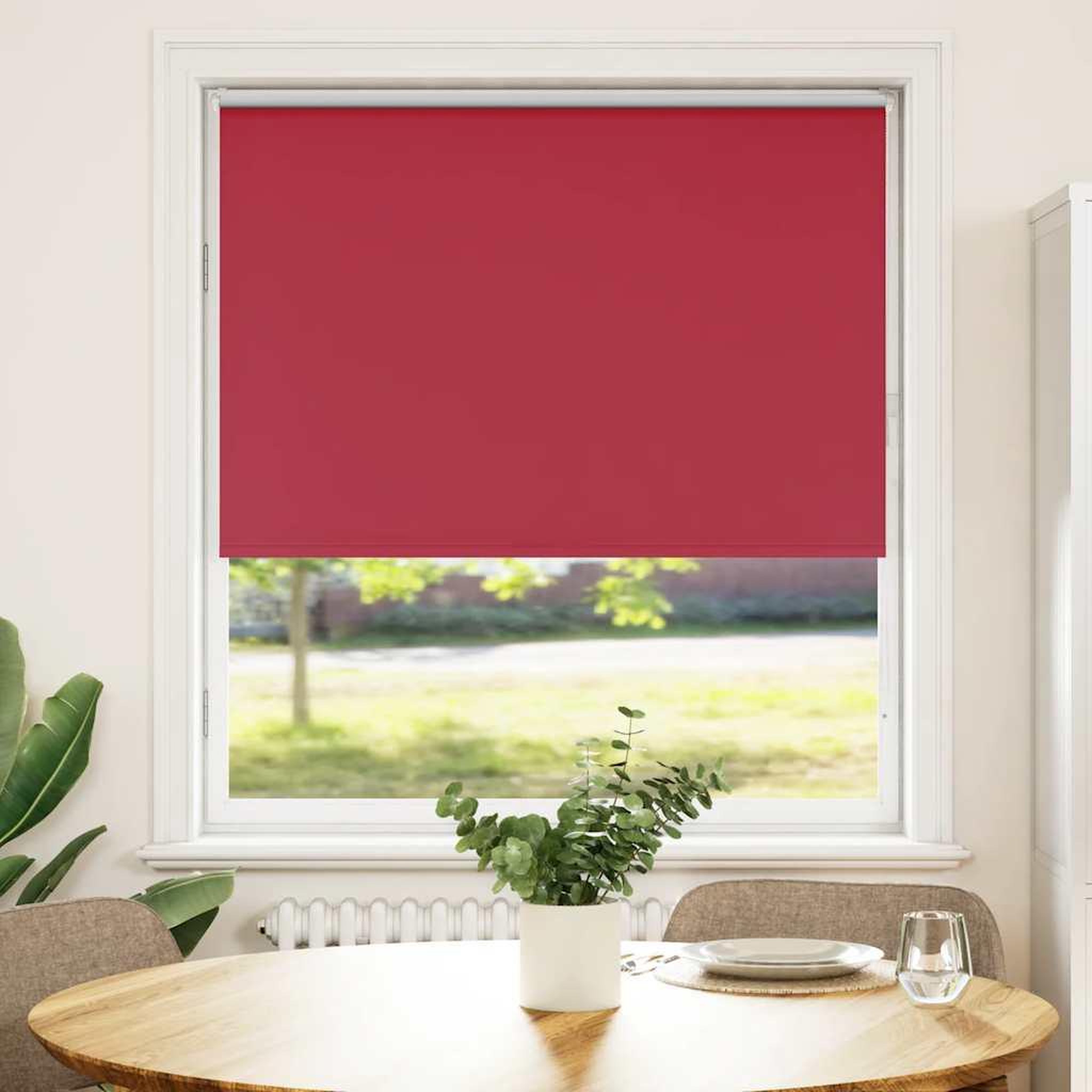 VIDAXL Store enrouleur occultant rouge largeur du tissu 100,7 cm