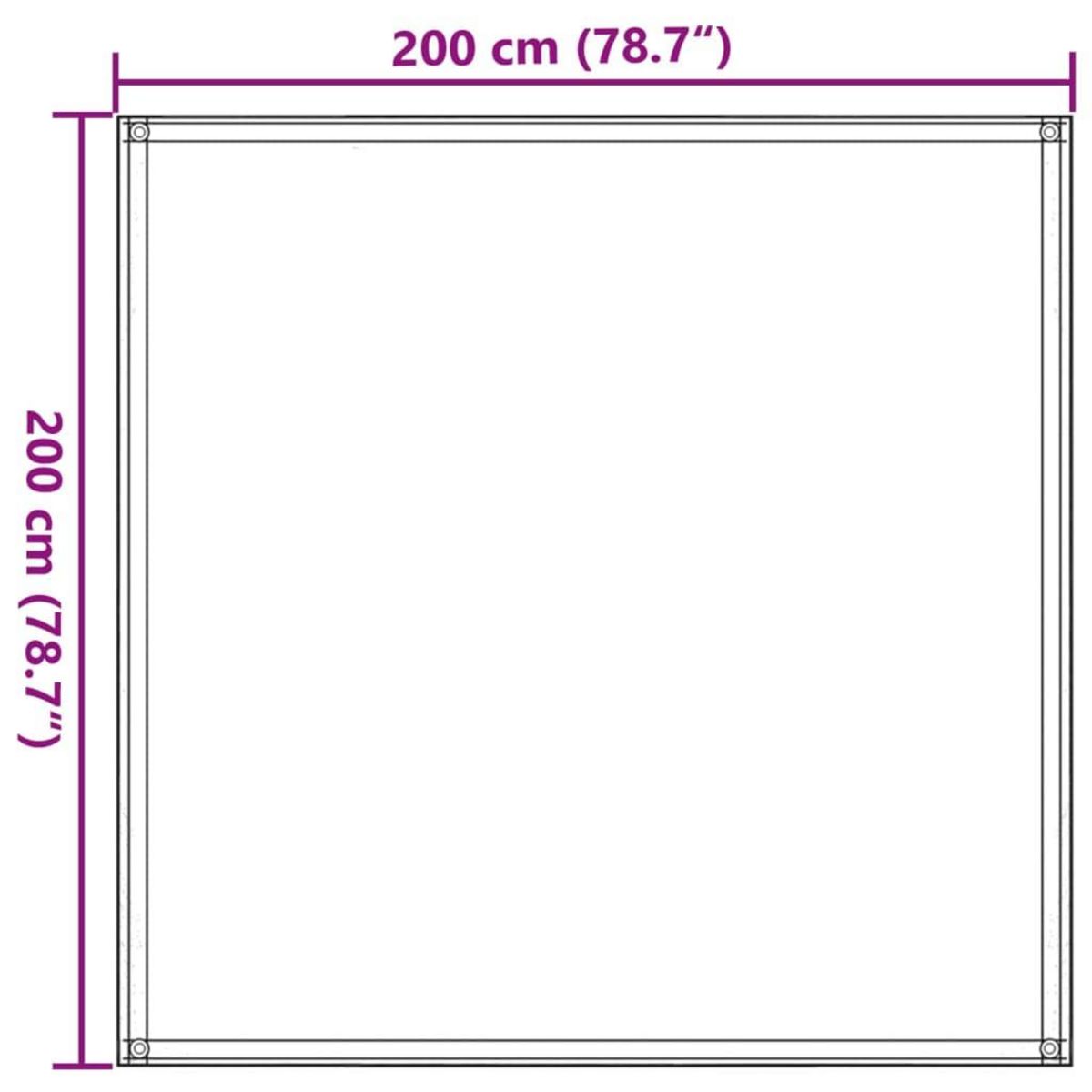 VIDAXL Tapis de tente 200x200 cm Anthracite