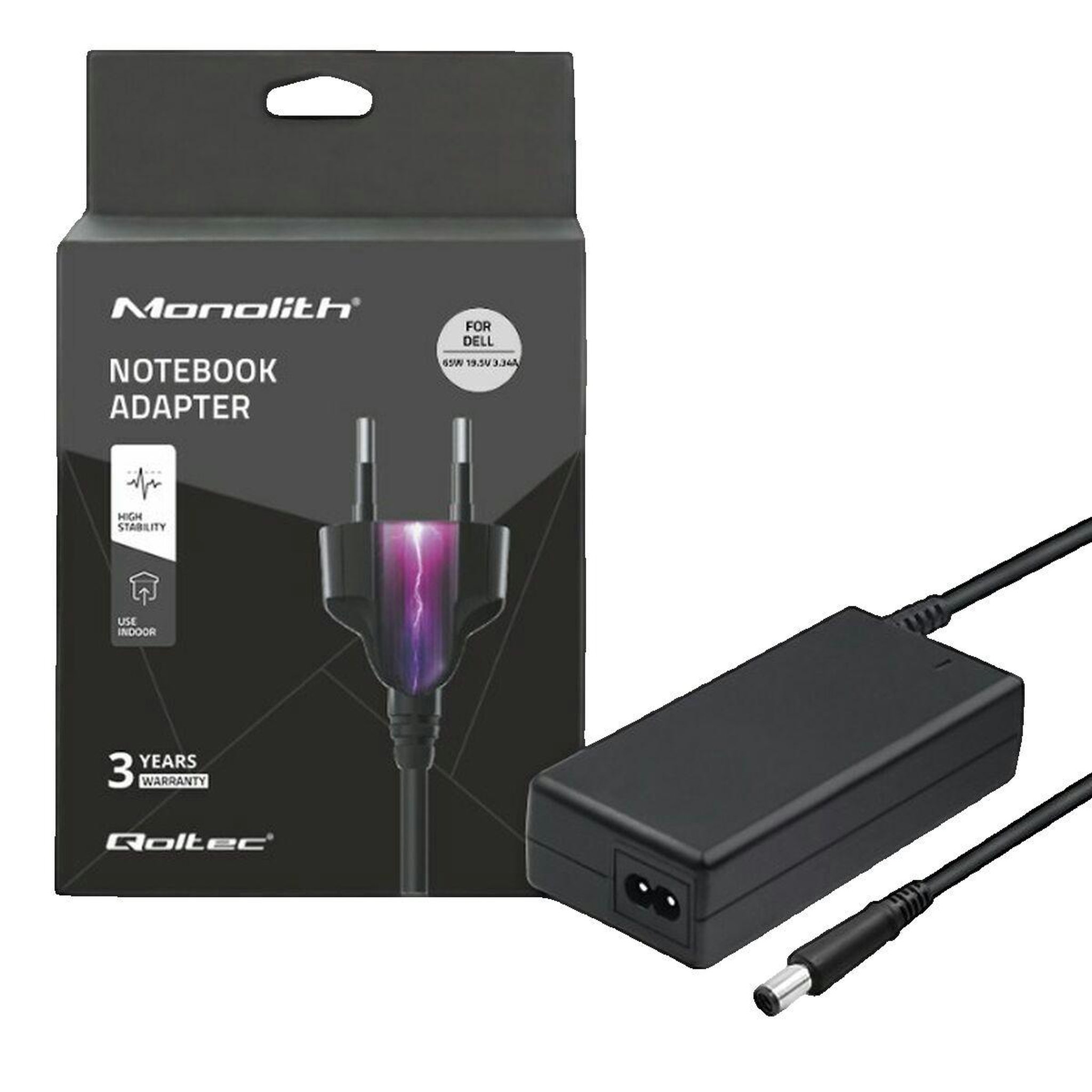 Voir la diapositive 3 : QOLTEC Adaptateur secteur Qoltec 65 W compatible Dell