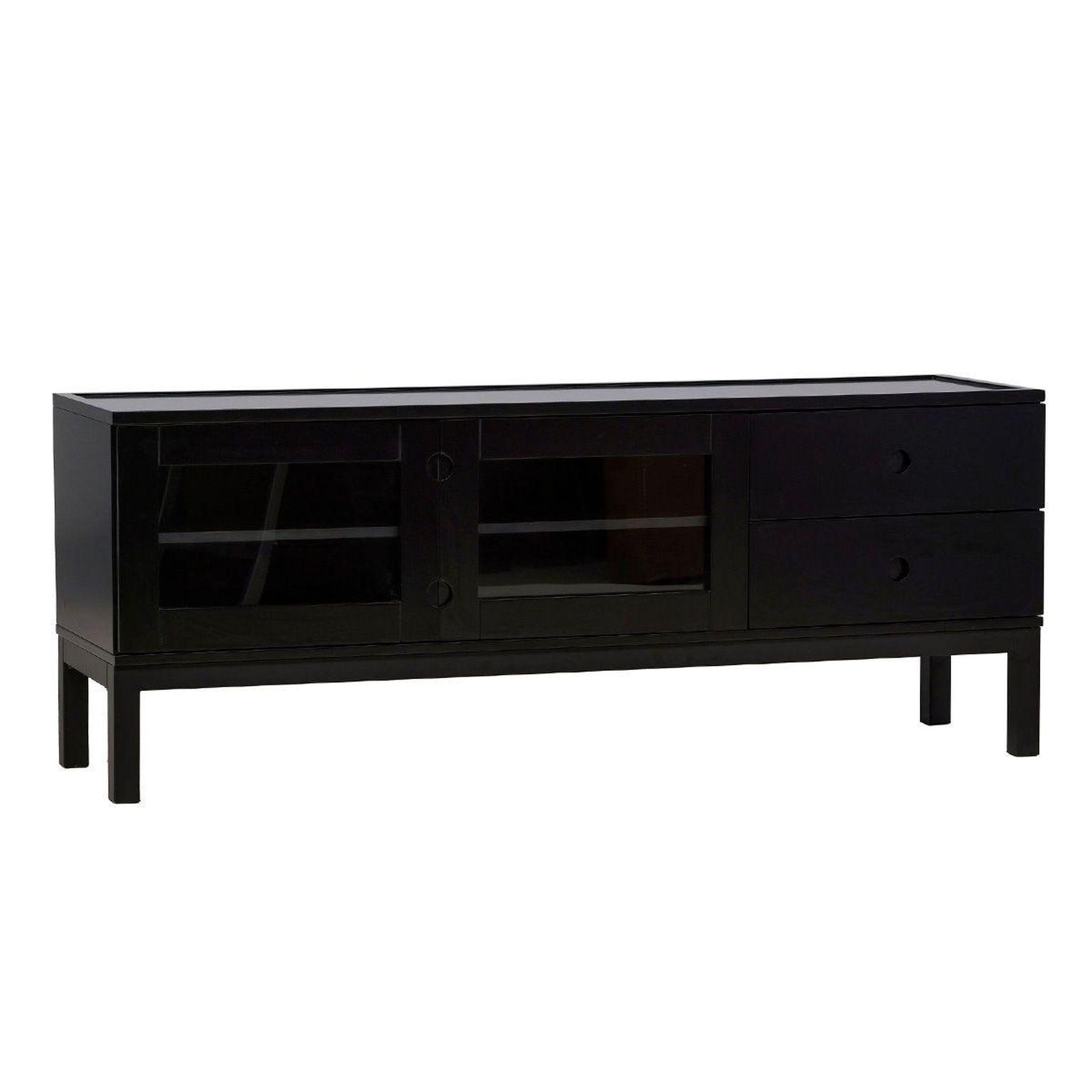 Paris Prix Meuble tv 2 portes & 2 tiroirs  alcoa  150cm noir