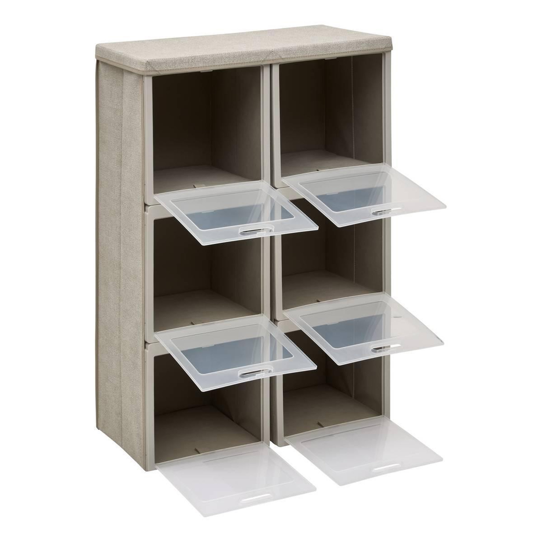 Voir la diapositive 3 : FIVE Cube de rangement 6 cases  cube'n door  91cm beige