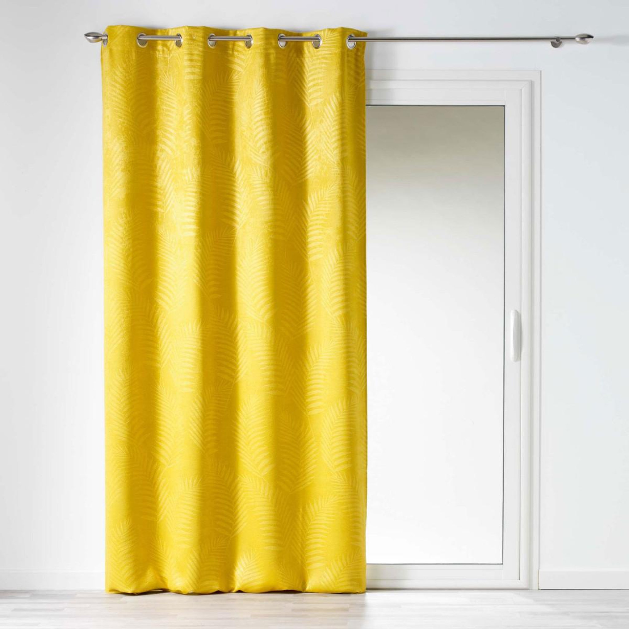 Douceur d'Intérieur Rideau à œillets  tropicaline  140x240cm jaune