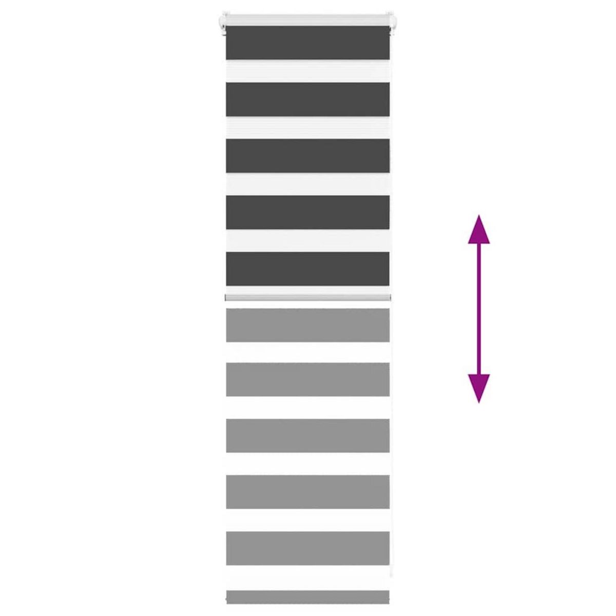 VIDAXL Store zebre noir 40x100 cm largeur du tissu 35,9 cm polyester