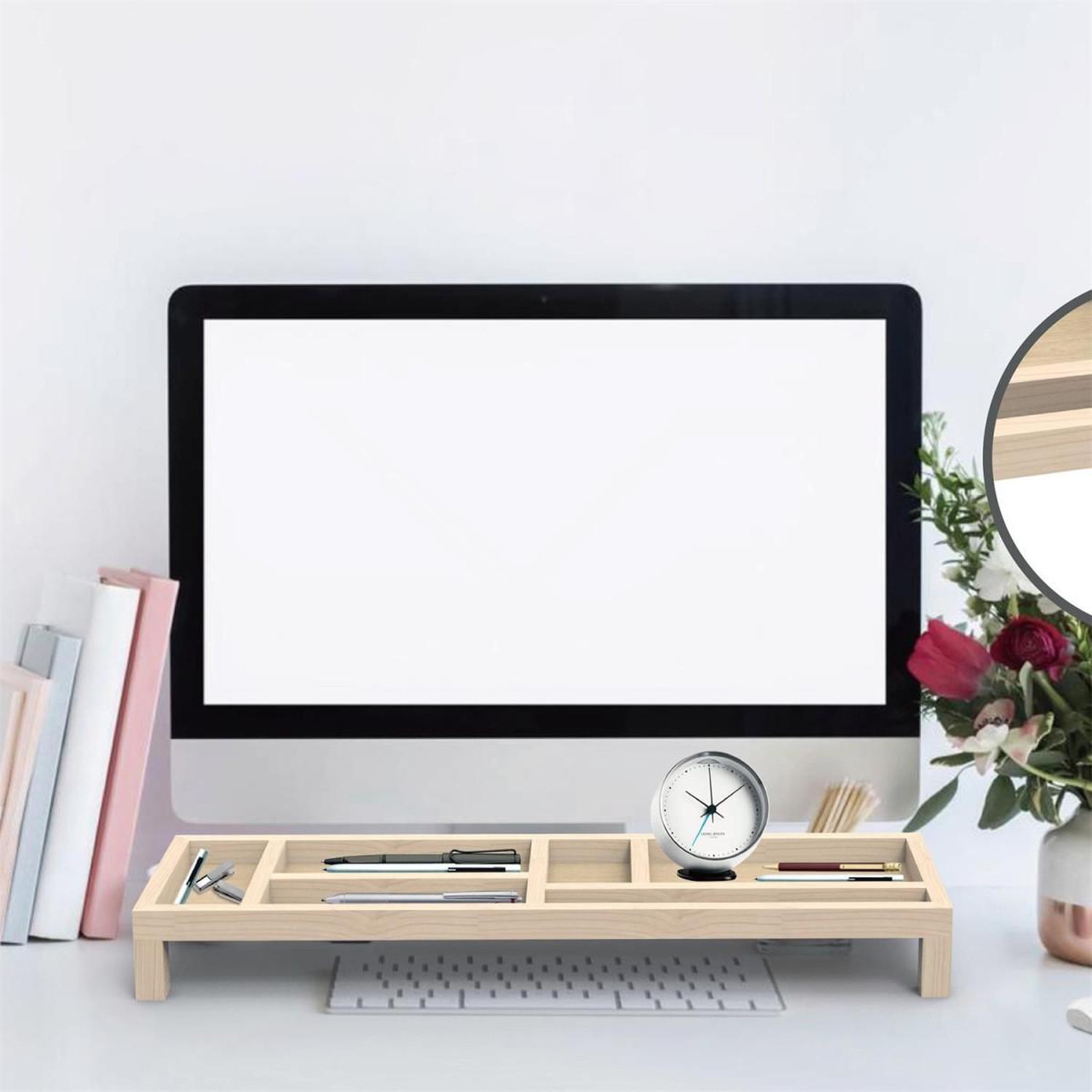 Voir la diapositive 5 : The Home Deco Factory Plateau organisateur  bureau  52cm naturel