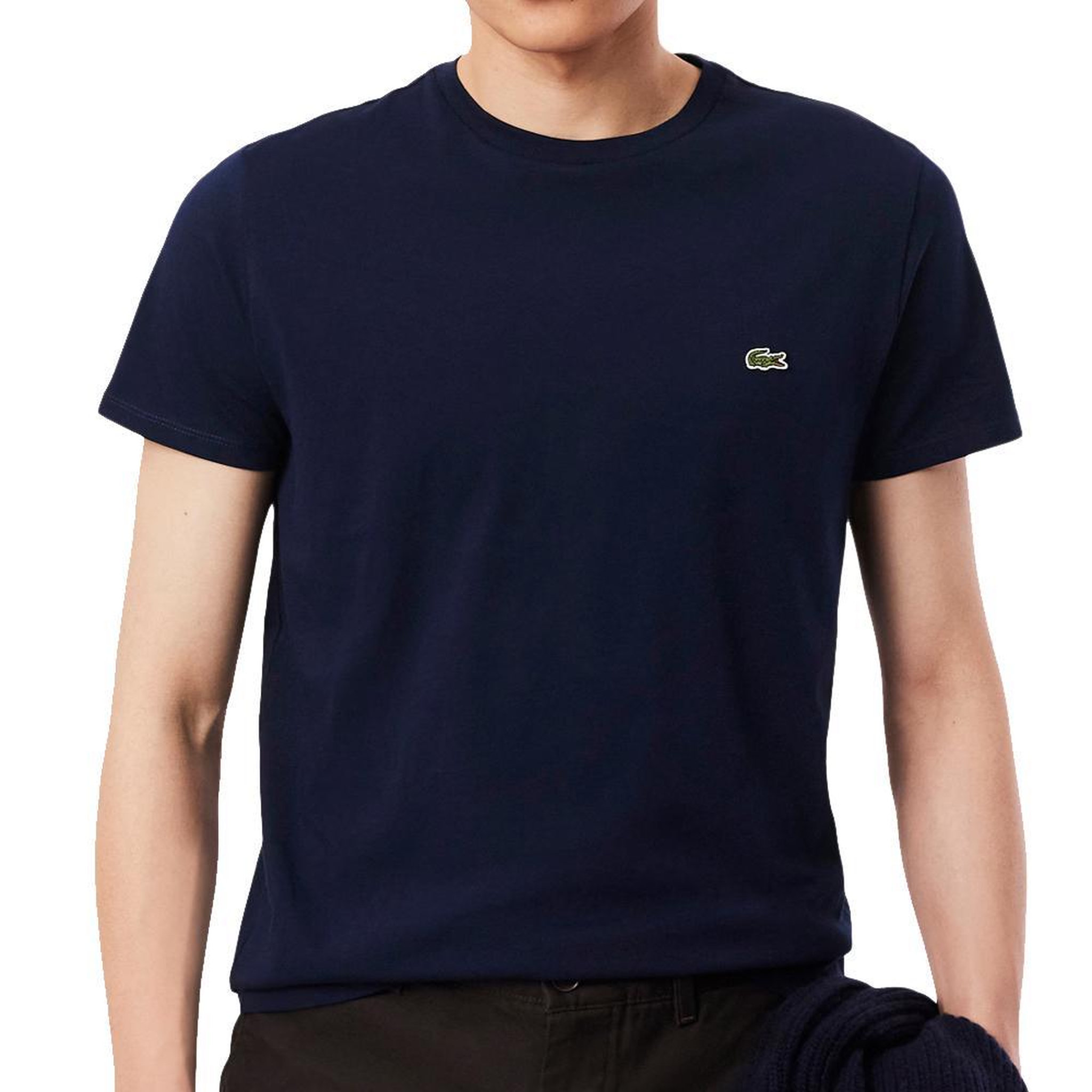 Lacoste T-shirt Marine Homme Lacoste TH6709001. Coloris disponibles : Bleu