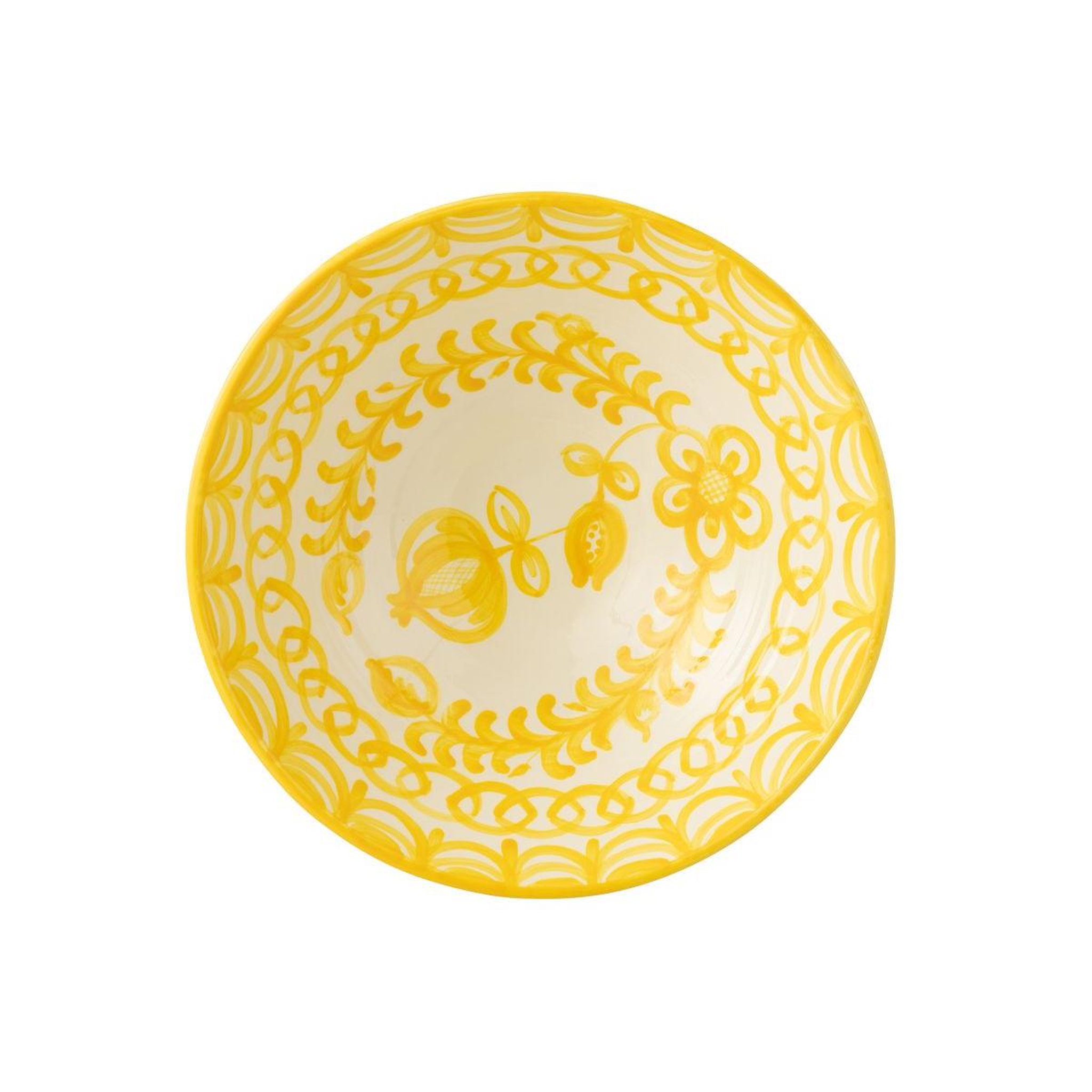 Voir la diapositive 2 : J-LINE Saladier en céramique  granada  40cm jaune