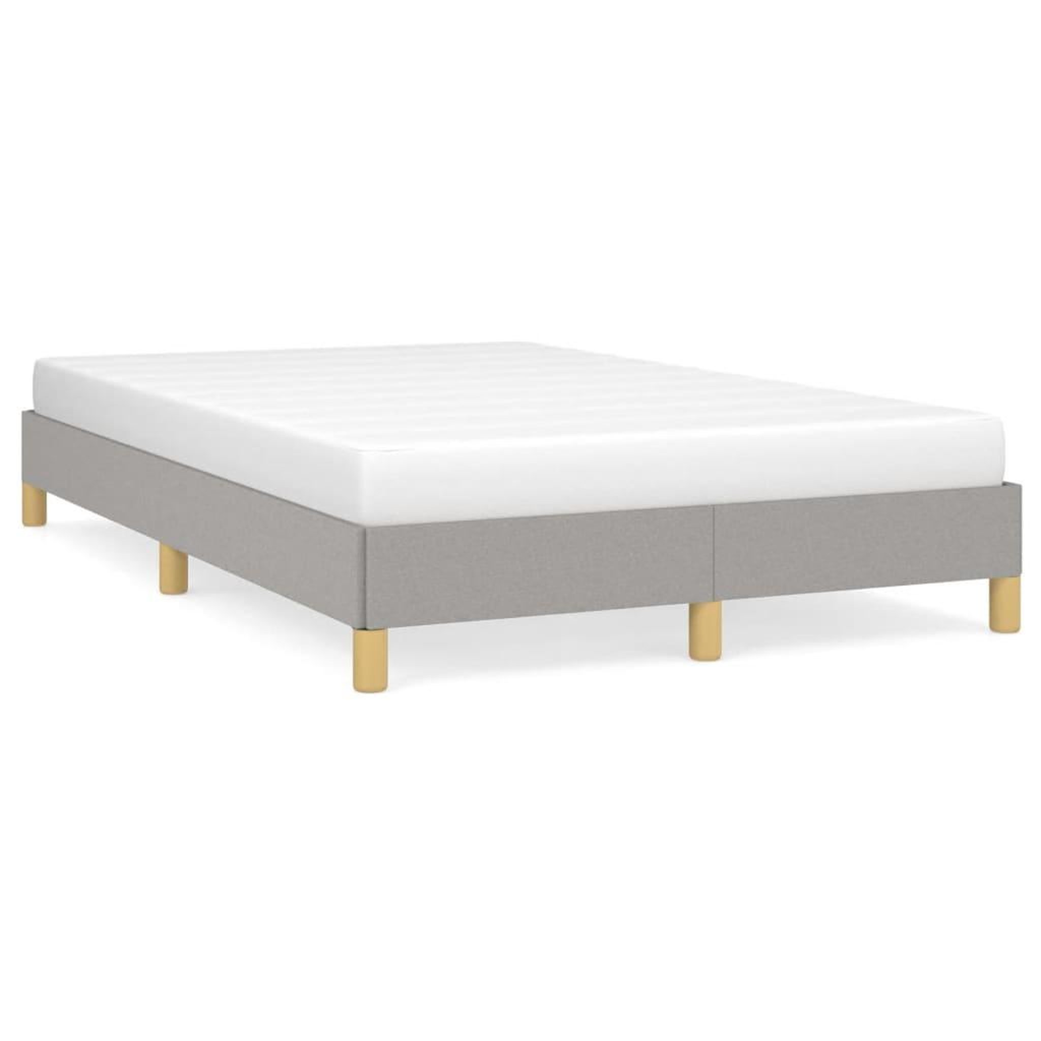 Voir la diapositive 2 : VIDAXL Cadre de lit sans matelas gris clair 120x190 cm tissu