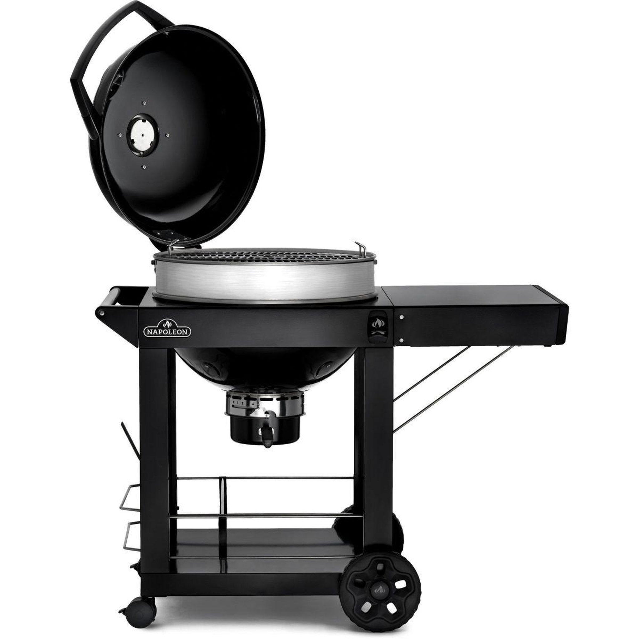 Voir la diapositive 2 : NAPOLEON Barbecue charbon Kettle PRO noir sur chariot 57cm