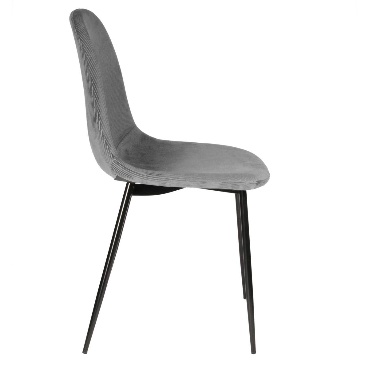 TOILINUX 2 Chaises design velours Giulia