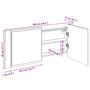 Voir la diapositive 6 : VIDAXL Armoire a miroir a LED de bain gris sonoma 100x12x45 cm