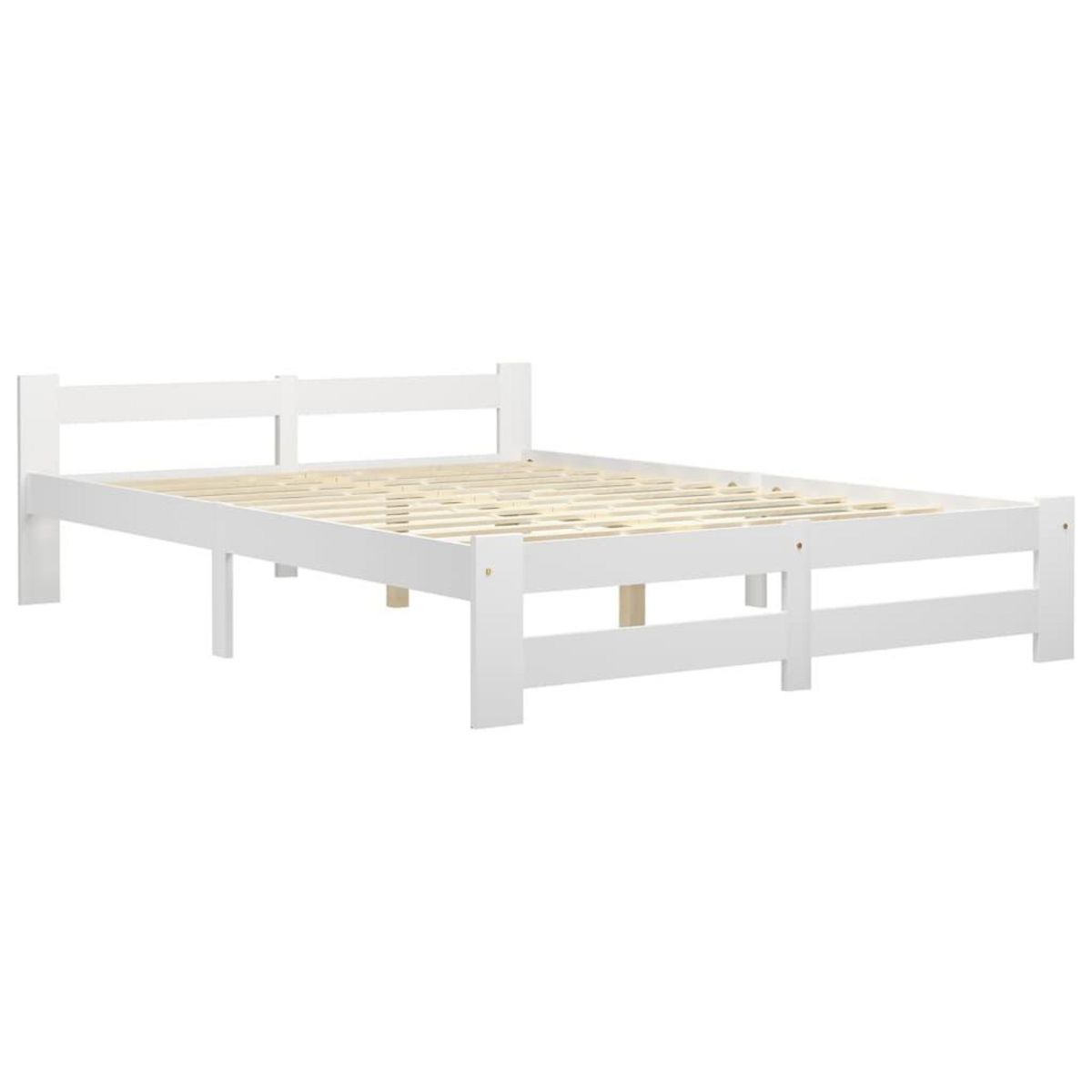 VIDAXL Cadre de lit sans matelas blanc bois massif de pin 180x200 cm