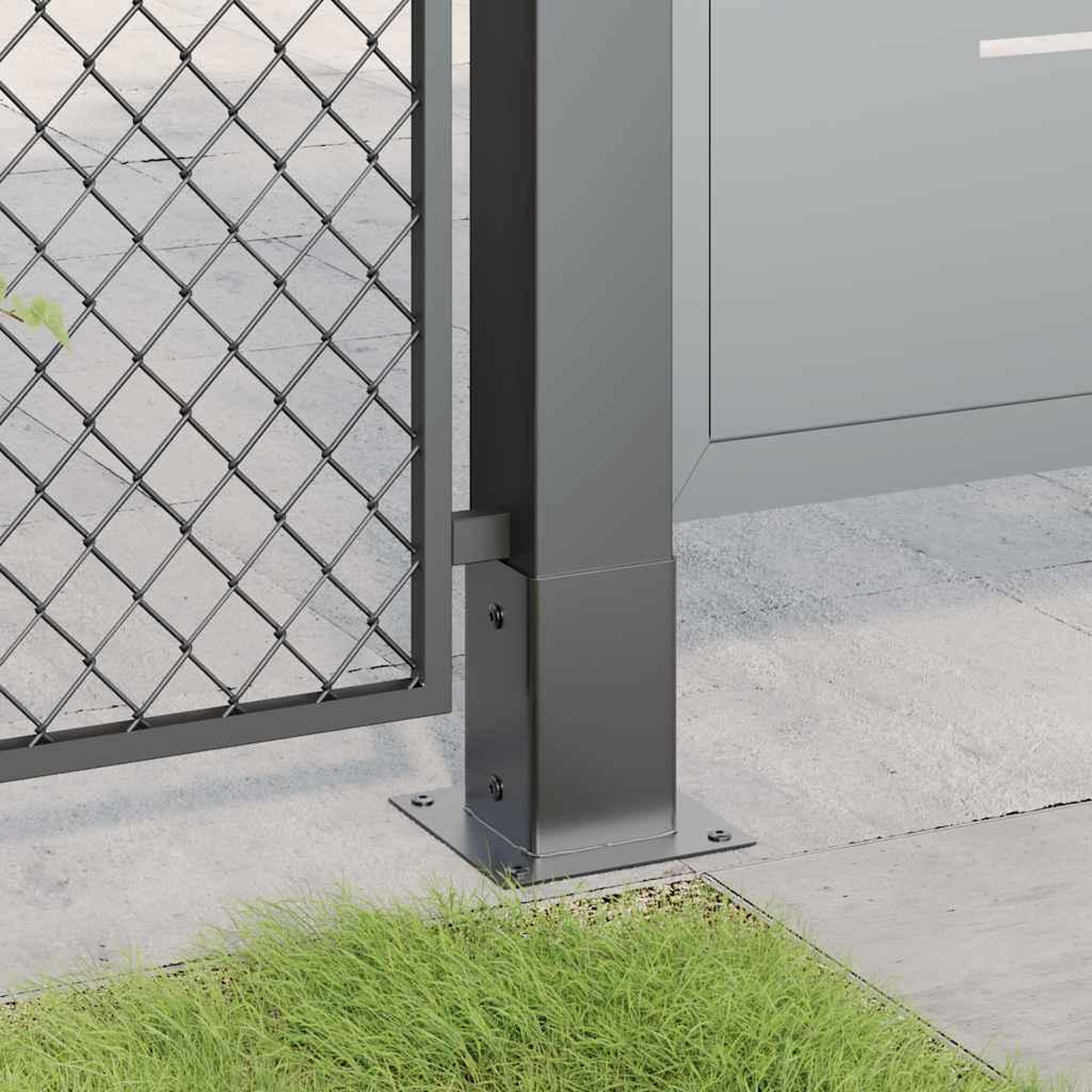 Voir la diapositive 3 : VIDAXL Bases de poteau carrees 4 pcs anthracite 91x91 mm