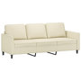 Voir la diapositive 5 : VIDAXL Ensemble de canapes 4 pcs avec coussins Creme Similicuir