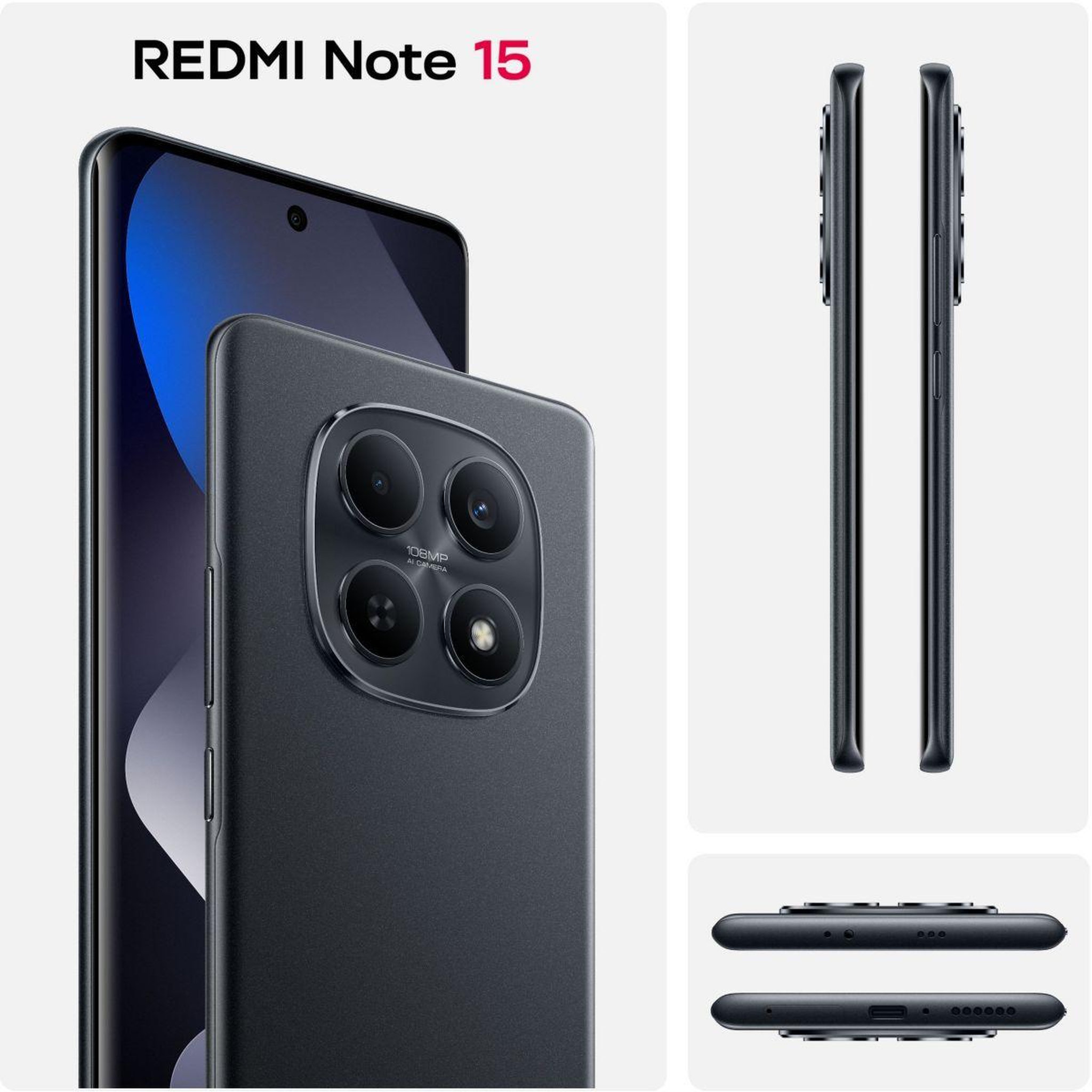 Voir la diapositive 2 : XIAOMI Smartphone redmi note 15 noir 128go 4g