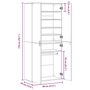 Voir la diapositive 6 : VIDAXL Armoire a chaussures chene fume 80x39x178 cm bois d'ingenierie
