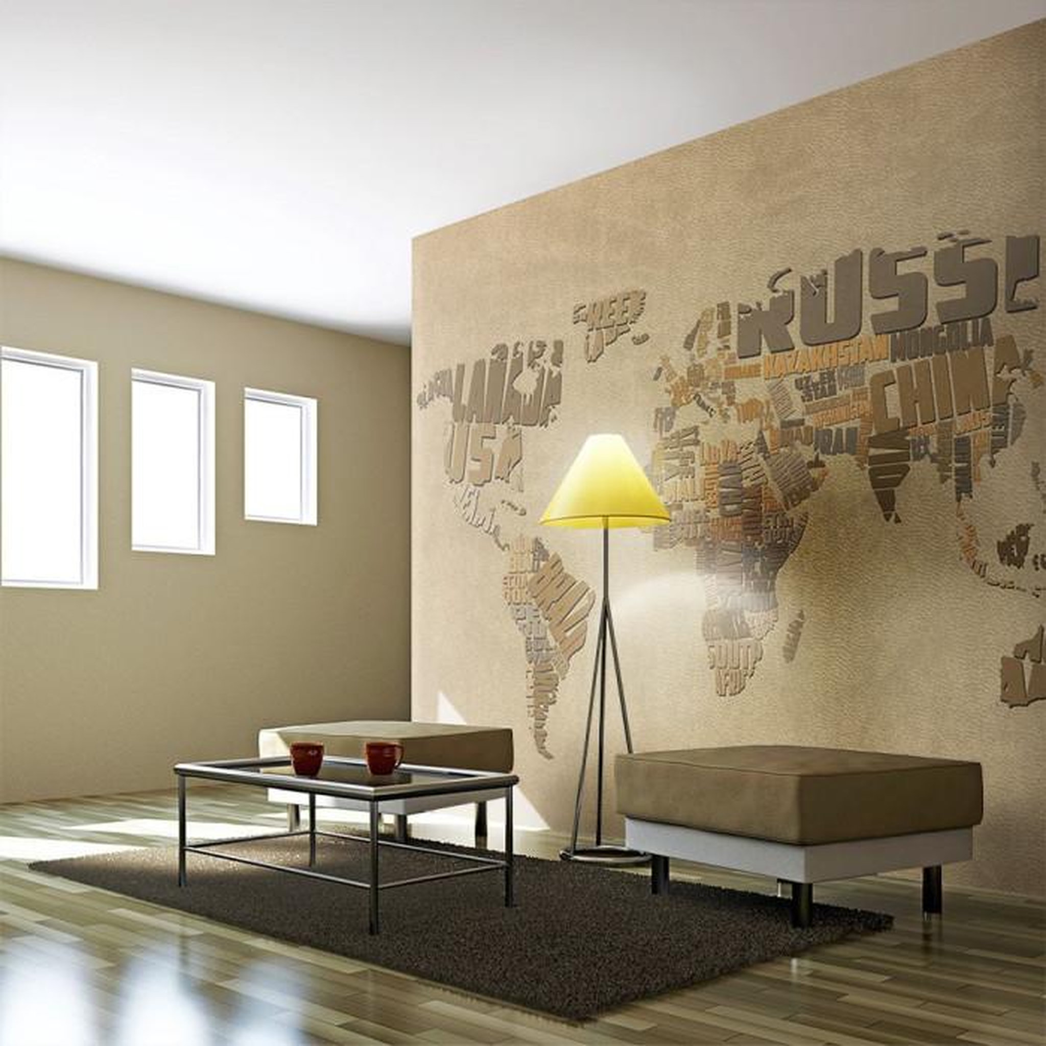Paris Prix Papier Peint  Explorers' Map of the World. Coloris disponibles : Multicolore