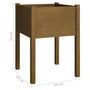 Voir la diapositive 6 : VIDAXL Jardiniere d'exterieur Marron miel 50x50x70 cm Pin massif