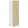 Voir la diapositive 2 : VIDAXL Armoire de refrigerateur Chene sonoma 60x57x207 cm Agglomere