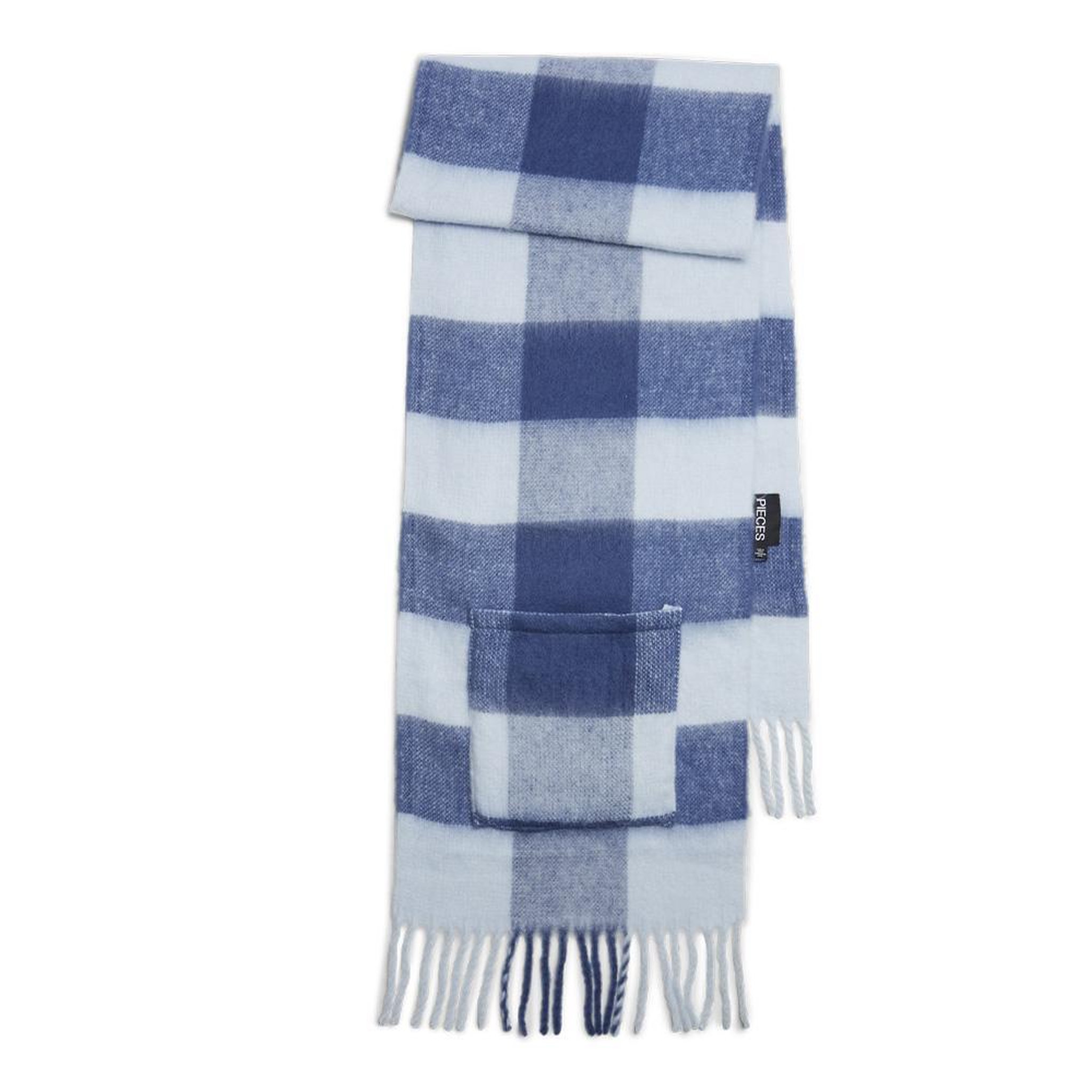 Pieces Echarpe Bleu Femme Pieces Rea Long Scarf. Coloris disponibles : Bleu