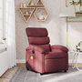 Voir la diapositive 1 : VIDAXL Fauteuil de massage inclinable Rouge bordeaux Tissu