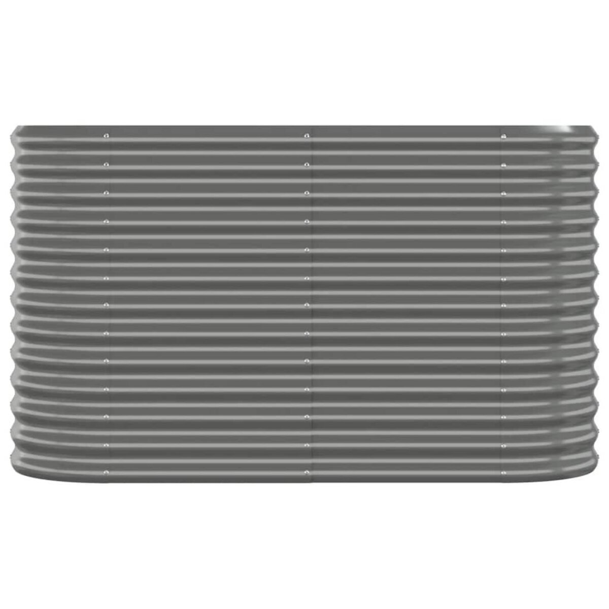 VIDAXL Lit sureleve de jardin Acier enduit de poudre 114x40x68 cm gris