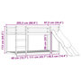 Voir la diapositive 6 : VIDAXL Lit superpose sans matelas avec toboggan et rideaux 80x200 cm