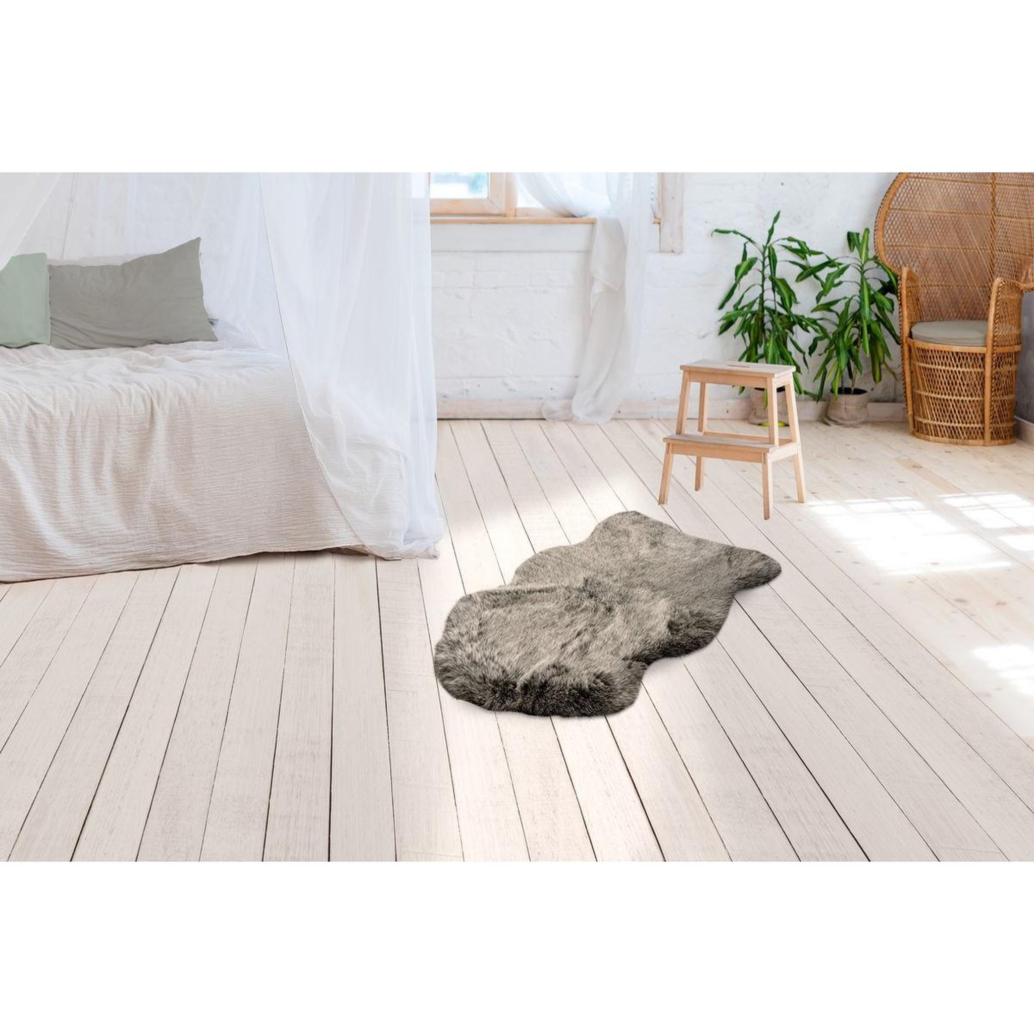 Voir la diapositive 3 : Paris Prix Tapis Arrondi Imitation Fourrure  Tender  Vert