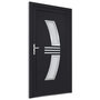 Voir la diapositive 3 : VIDAXL Porte d'entree anthracite 98x200 cm PVC