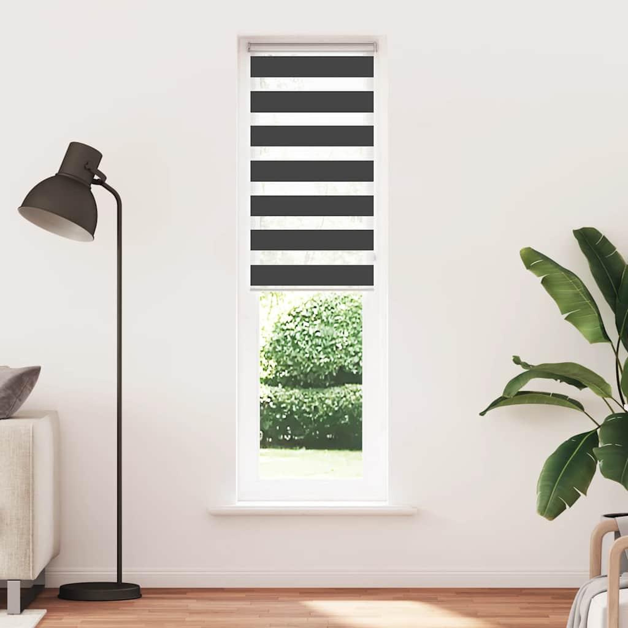 Voir la diapositive 2 : VIDAXL Store zebre noir 60x200 cm largeur du tissu 55,9 cm polyester