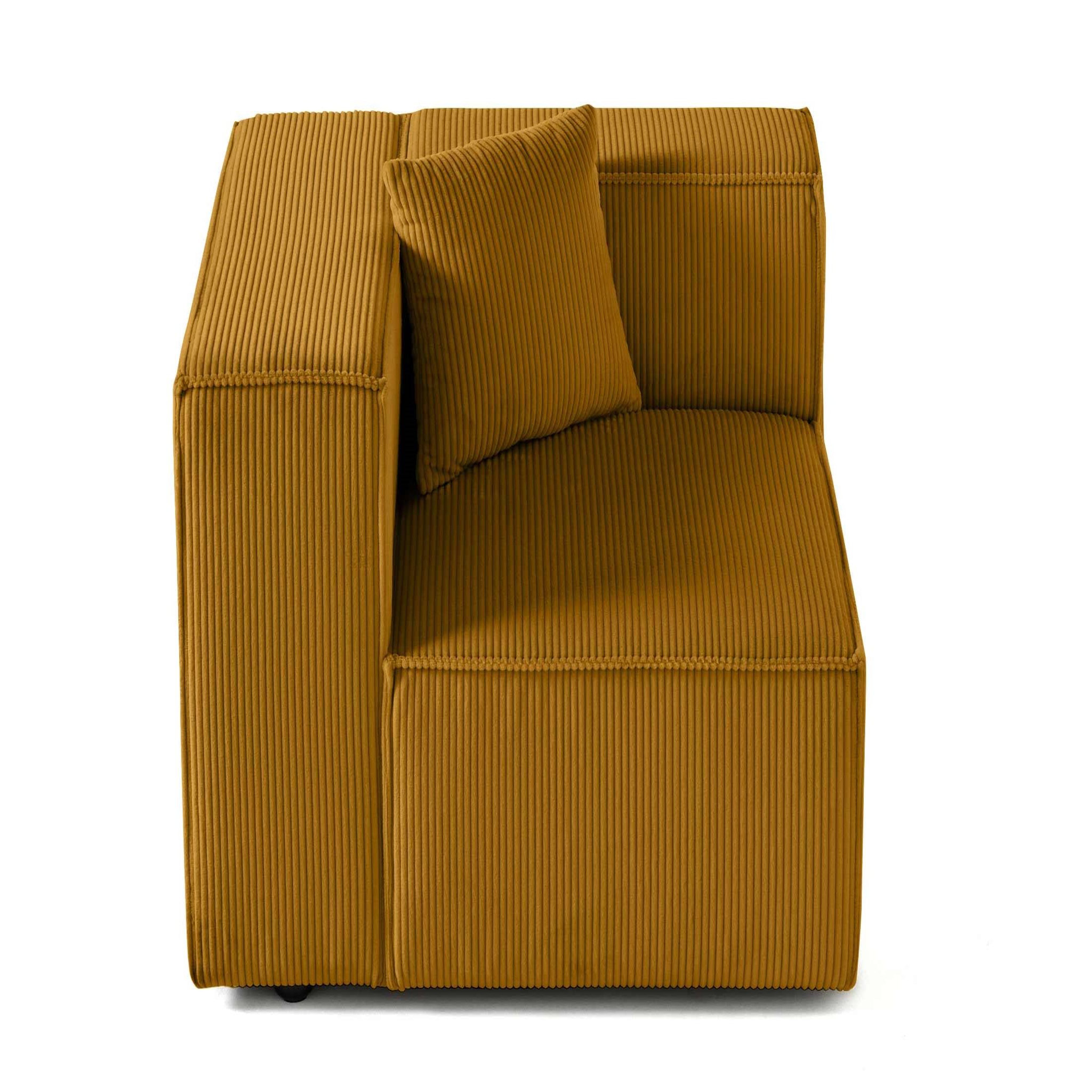 Voir la diapositive 1 : LISA DESIGN Arty - module d'assise gauche - en velours côtelé
