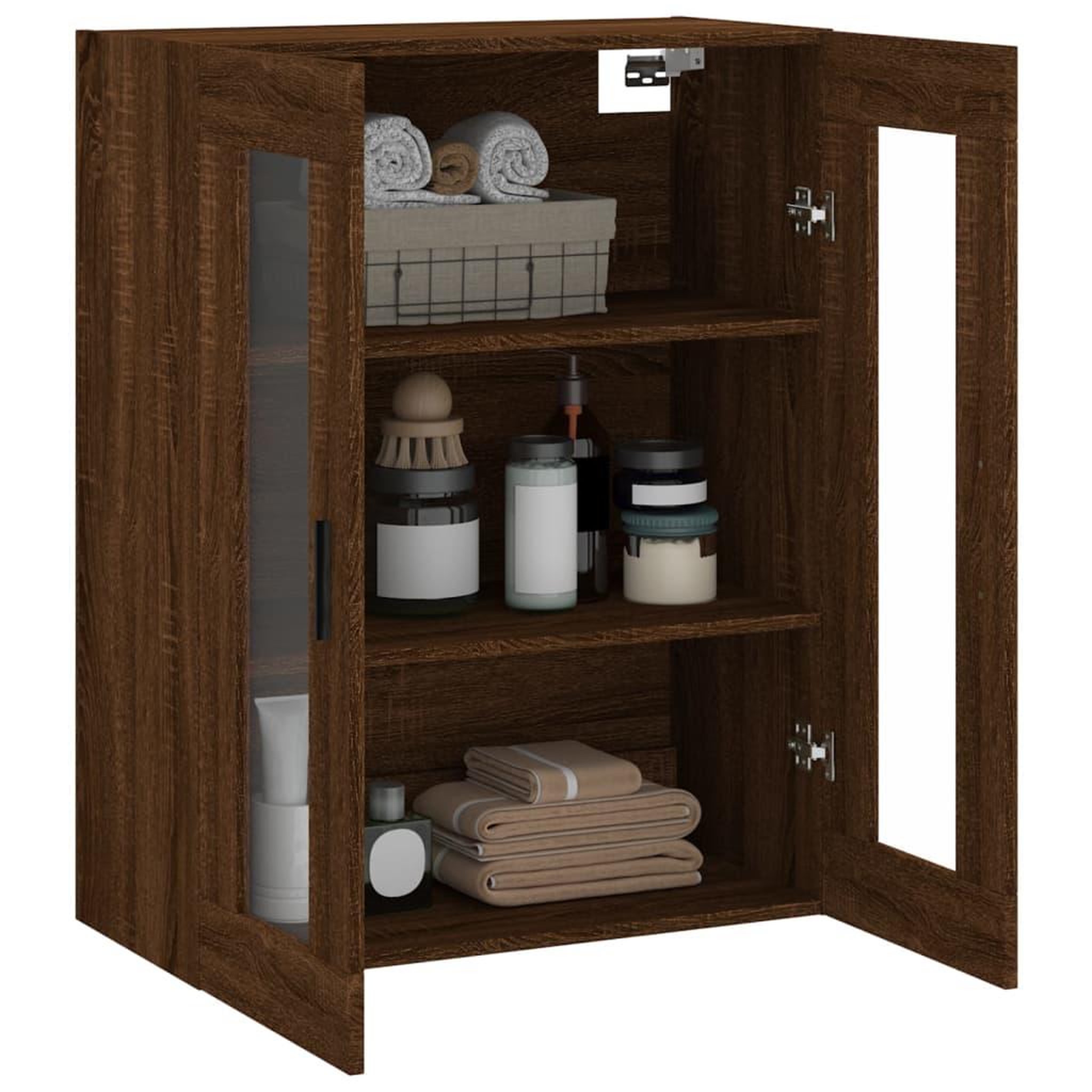 Voir la diapositive 5 : VIDAXL Armoire murale chene marron 69,5x34x90 cm