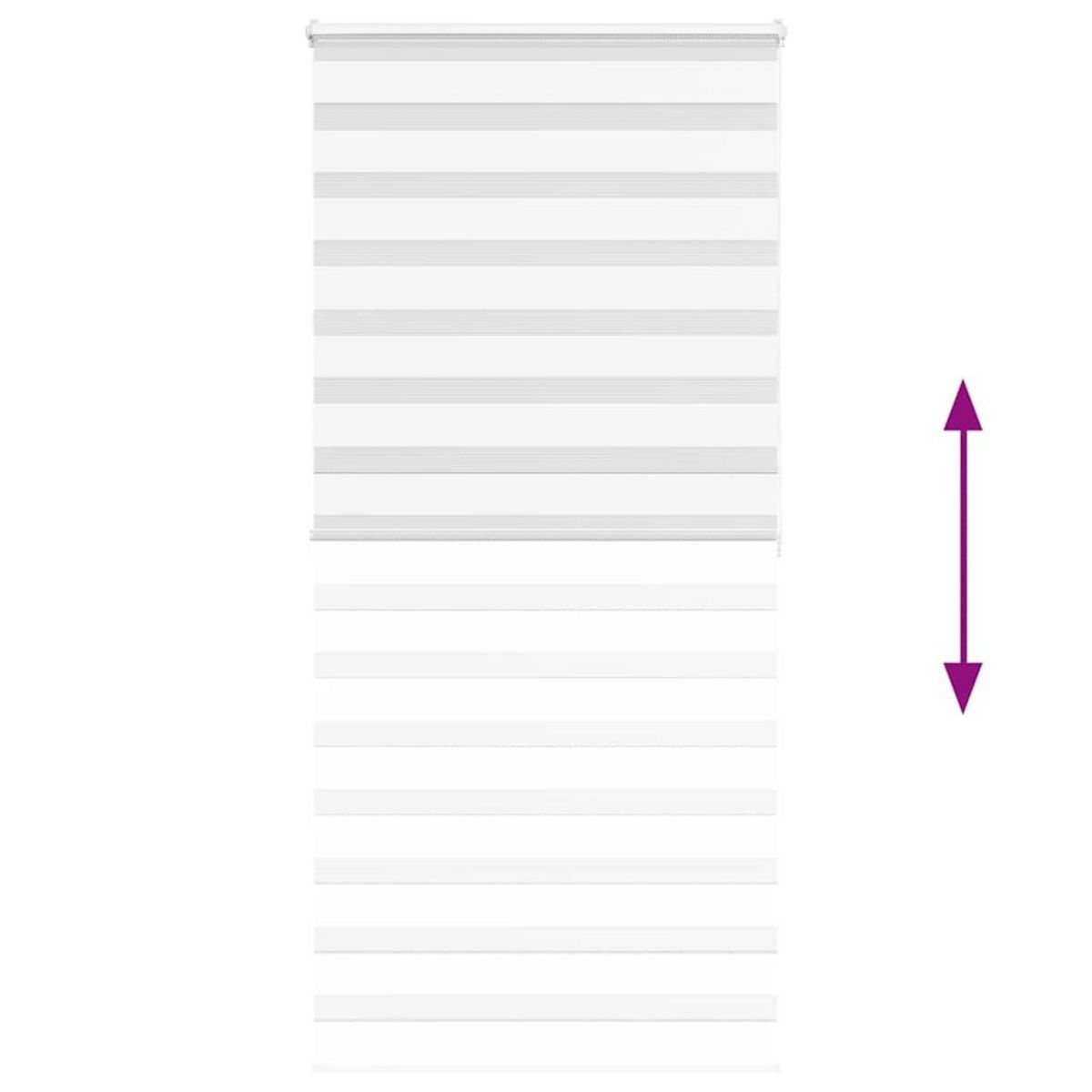 VIDAXL Store zebre blanc 100x200 cm largeur du tissu 95,9cm polyester