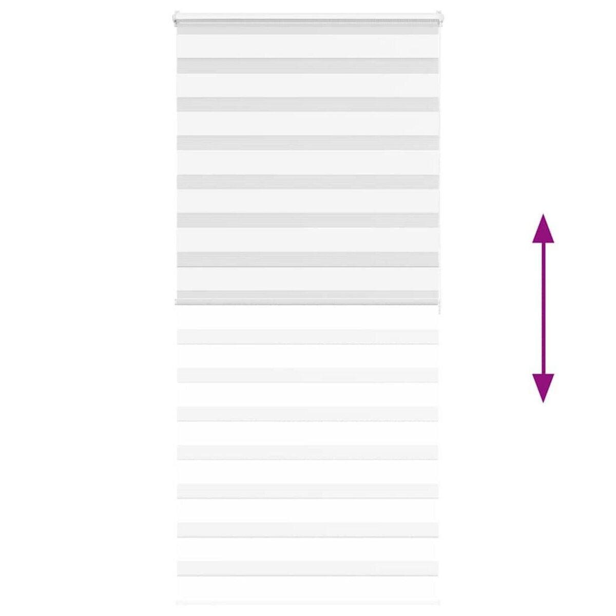 VIDAXL Store zebre blanc 100x200 cm largeur du tissu 95,9cm polyester